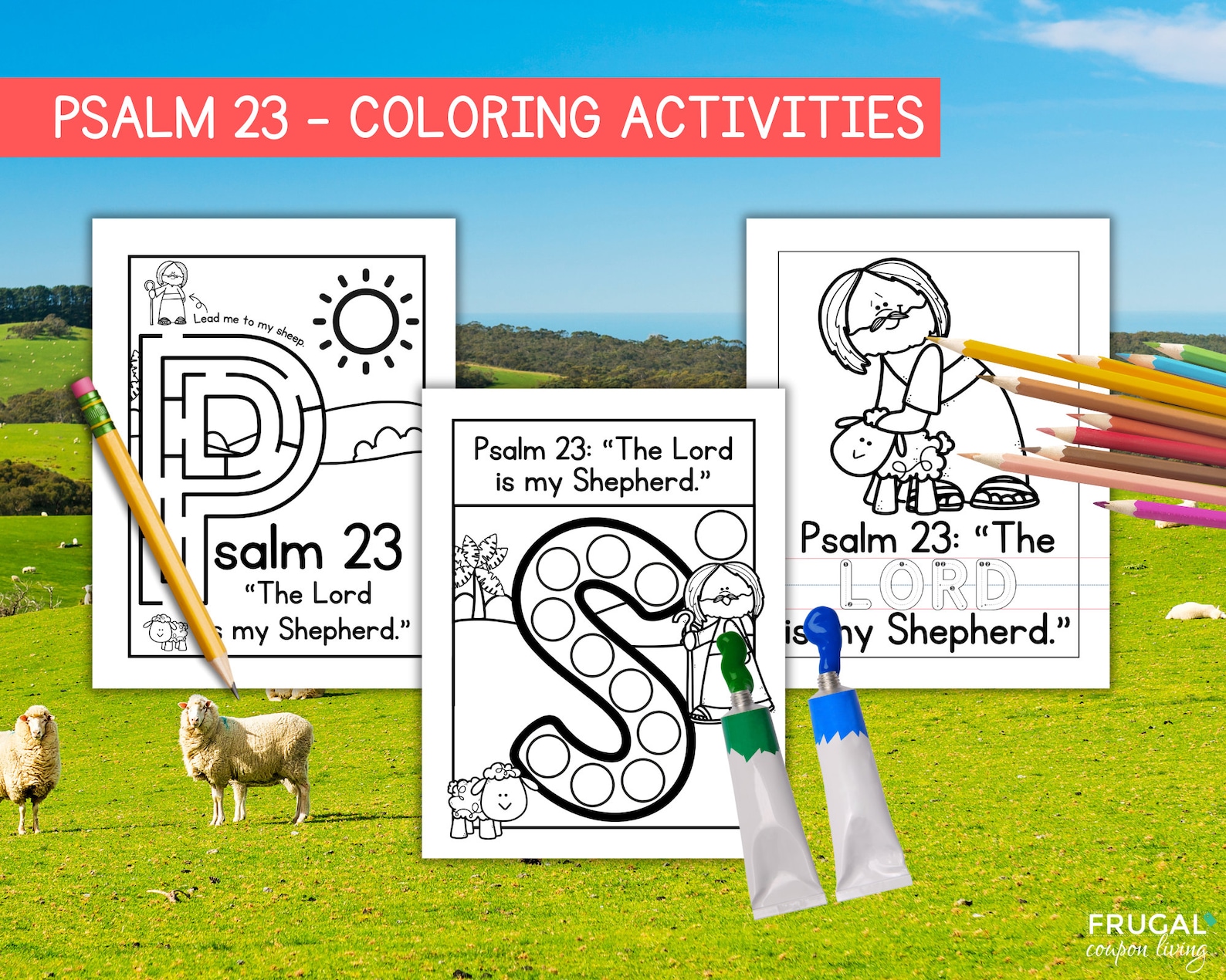 Psalm 23 Printable Craft for Kids | the Lord is My Shepherd Sunday ...