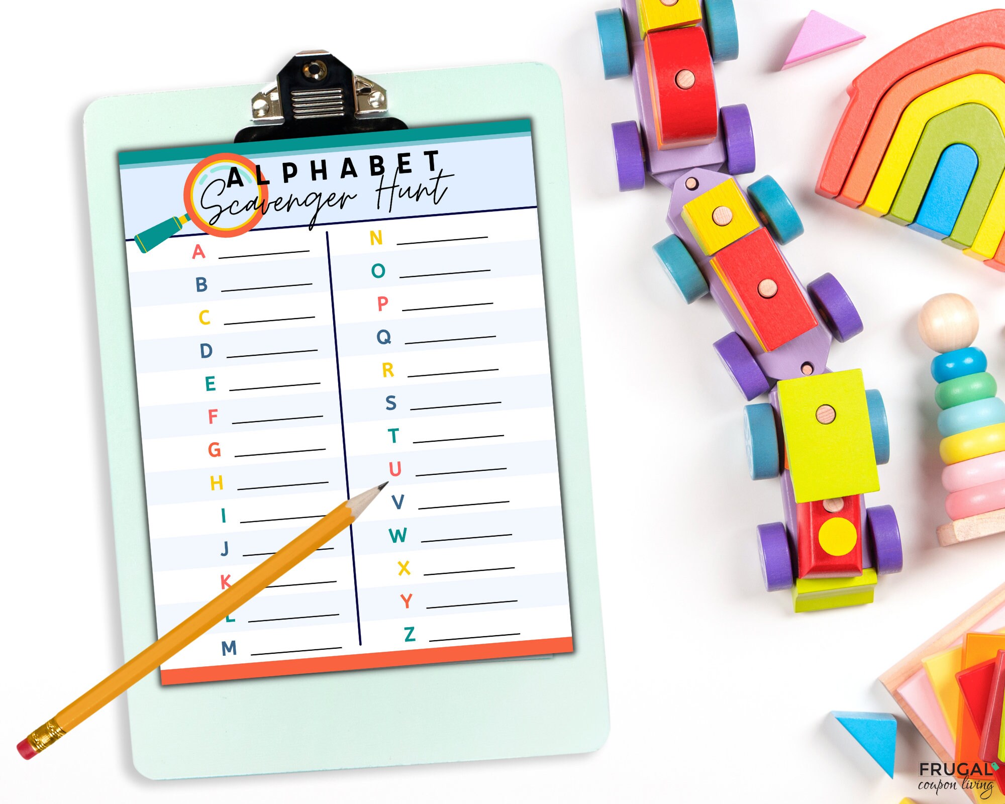 alphabet scavenger hunt for toddlers a to z letter alphabet etsy