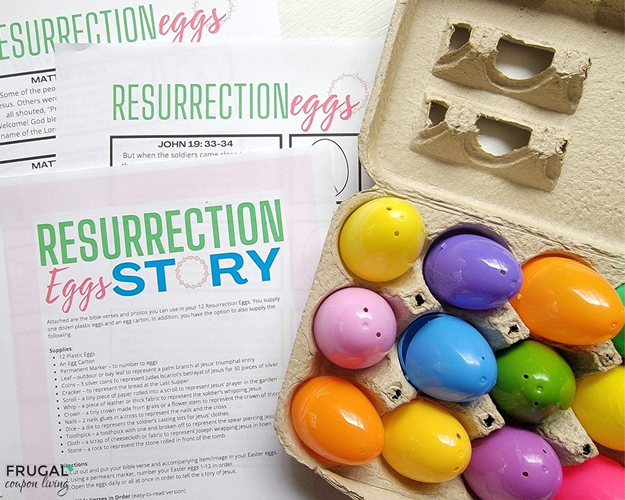 Resurrection Eggs Bible Verses Printable 12 Days of Easter - Etsy UK