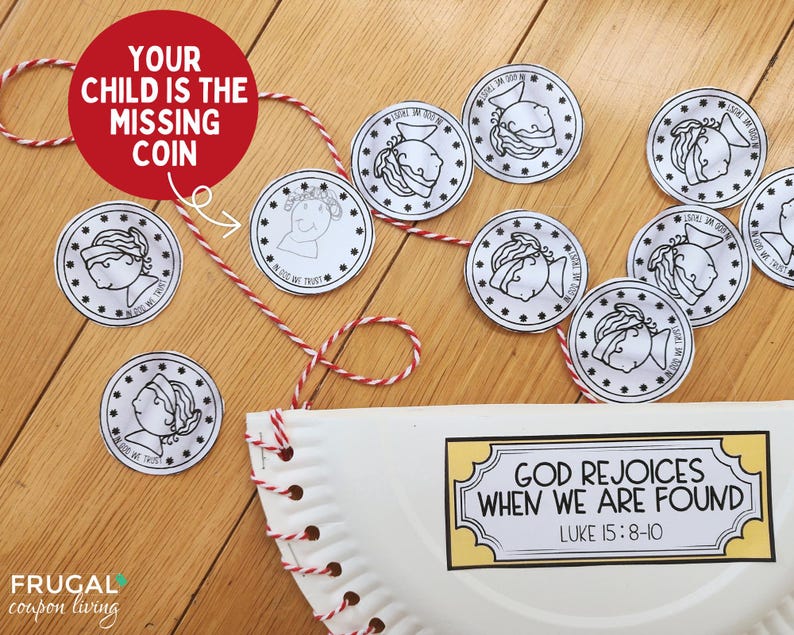 Parable of the Lost Coin Craft for Kids, Lost Silver Coin Parable of ...