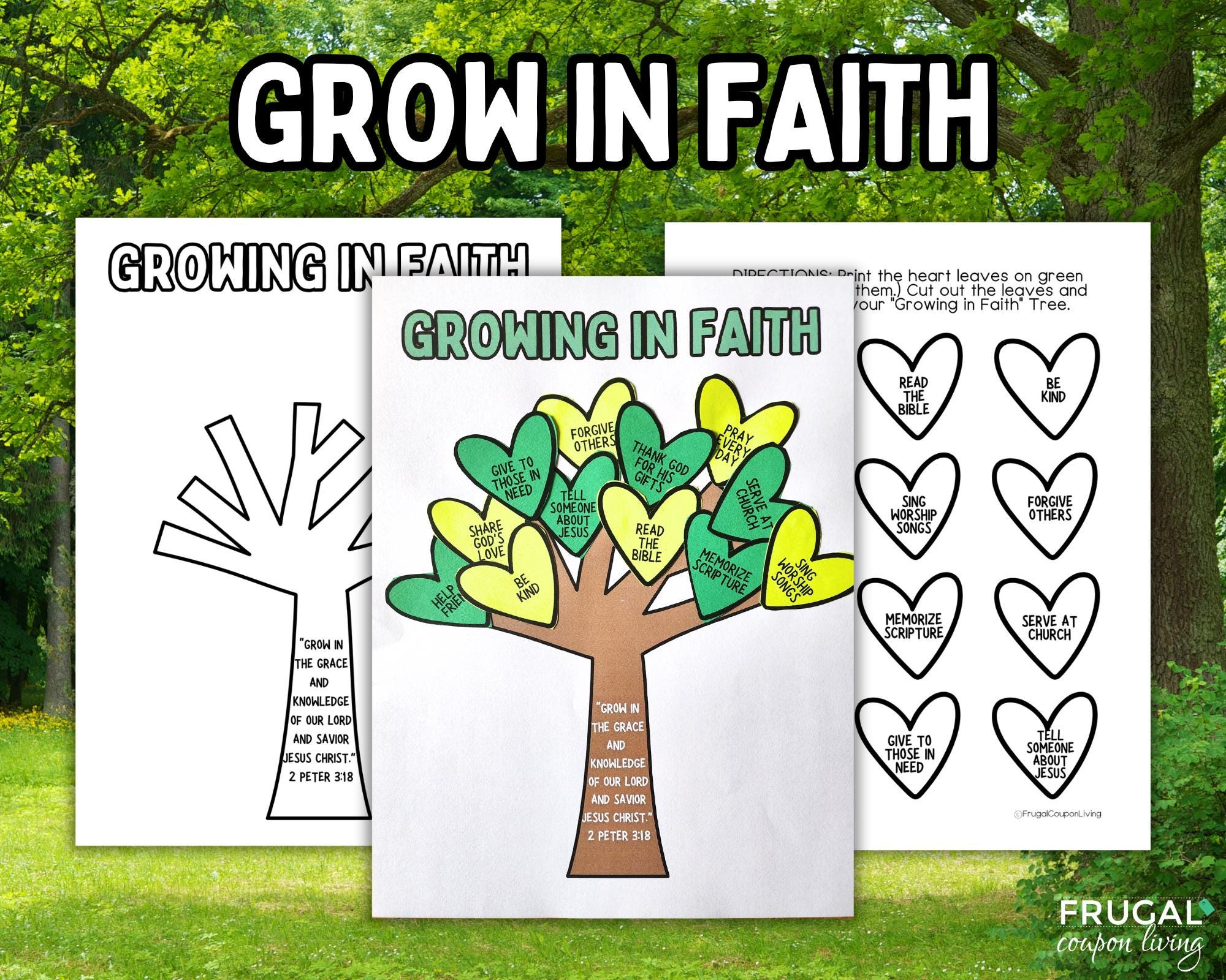 Multi Faith Tree How to Grow in Faith Craft for Kids, Sunday School Seed of Faith Craft ...