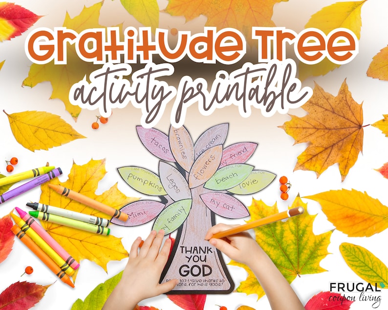 Gratitude Tree Activity for Kids | I Am Thankful for... Thankful Tree Craft for Thanksgiving | Thanksgiving Sunday School Prints Printable image 1