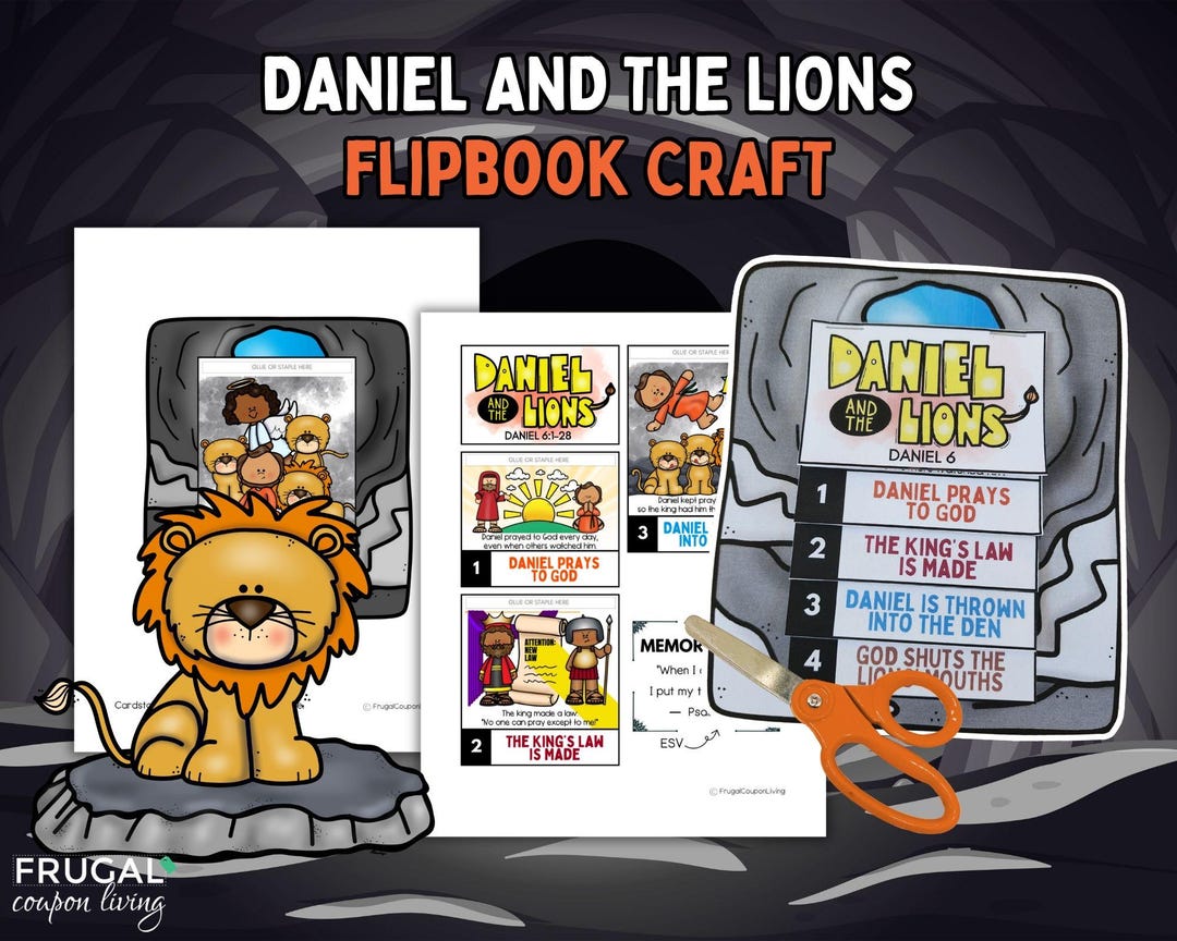 Daniel and the Lions Craft for Kids, Daniel in the Lions' Den Bible — free download