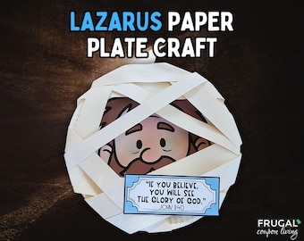 Jesus Raises Lazarus Craft for Kids, Miracles of Jesus Paper Plate Activity, New Testament Story of Lazarus John 11:1–44, Stories of Jesus