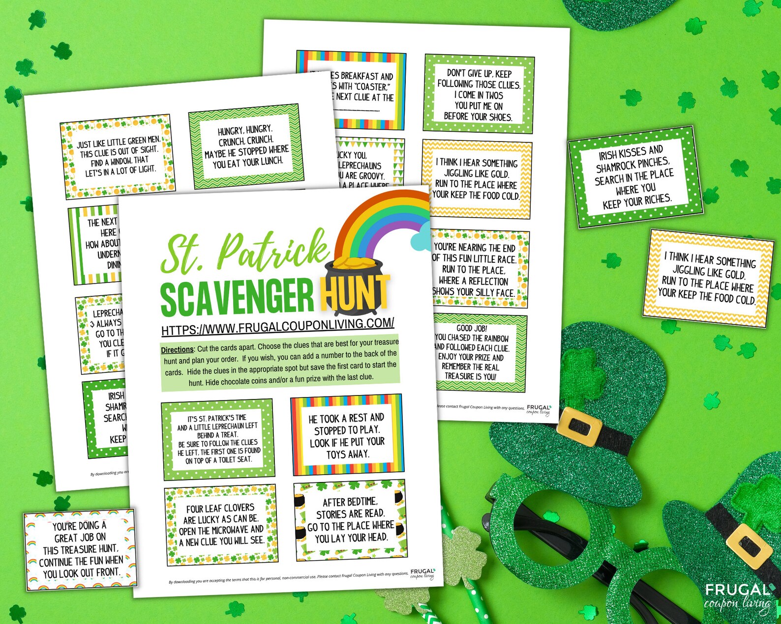 St. Patrick's Day Scavenger Hunt Riddles for Kids Printable, 20 St ...
