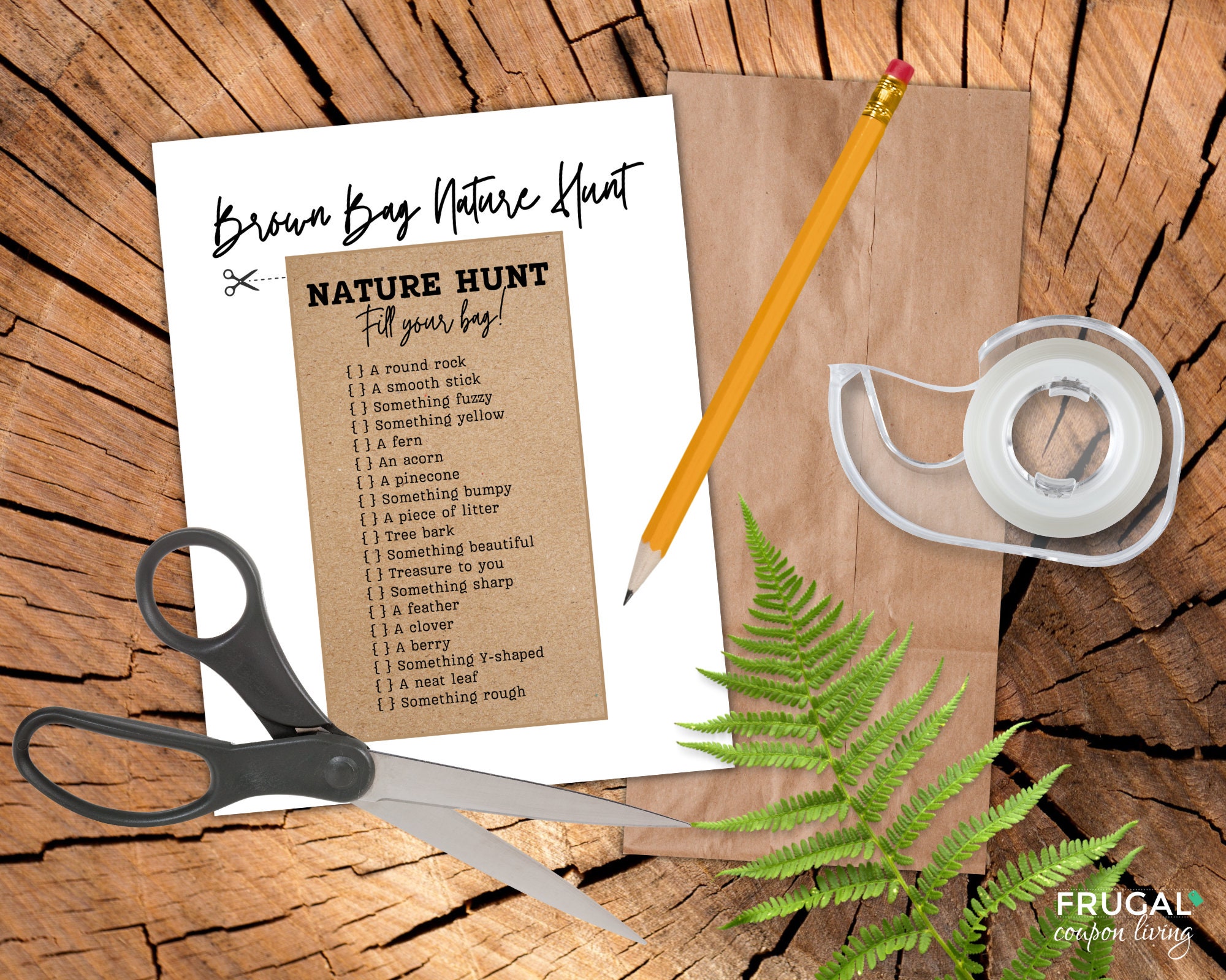 Nature Walk Scavenger Hunt Printable Brown Bag Edition - Etsy