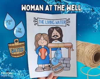 Jesus is the Living Water Activity, Jesus Talks With a Samaritan Woman at the Well Craft, John 4:1-42 Life of Jesus Bible Story Printable