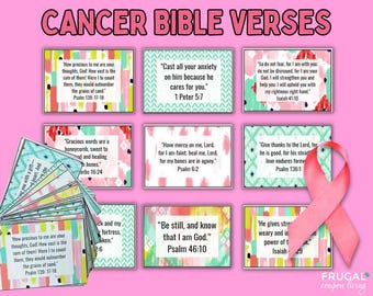 36 Cancer Bible Verse Cards, Gift for Friend with Cancer, Scripture Cards for Healing, Hope, & Strength, Cancer Awareness, Cancer Gift Idea