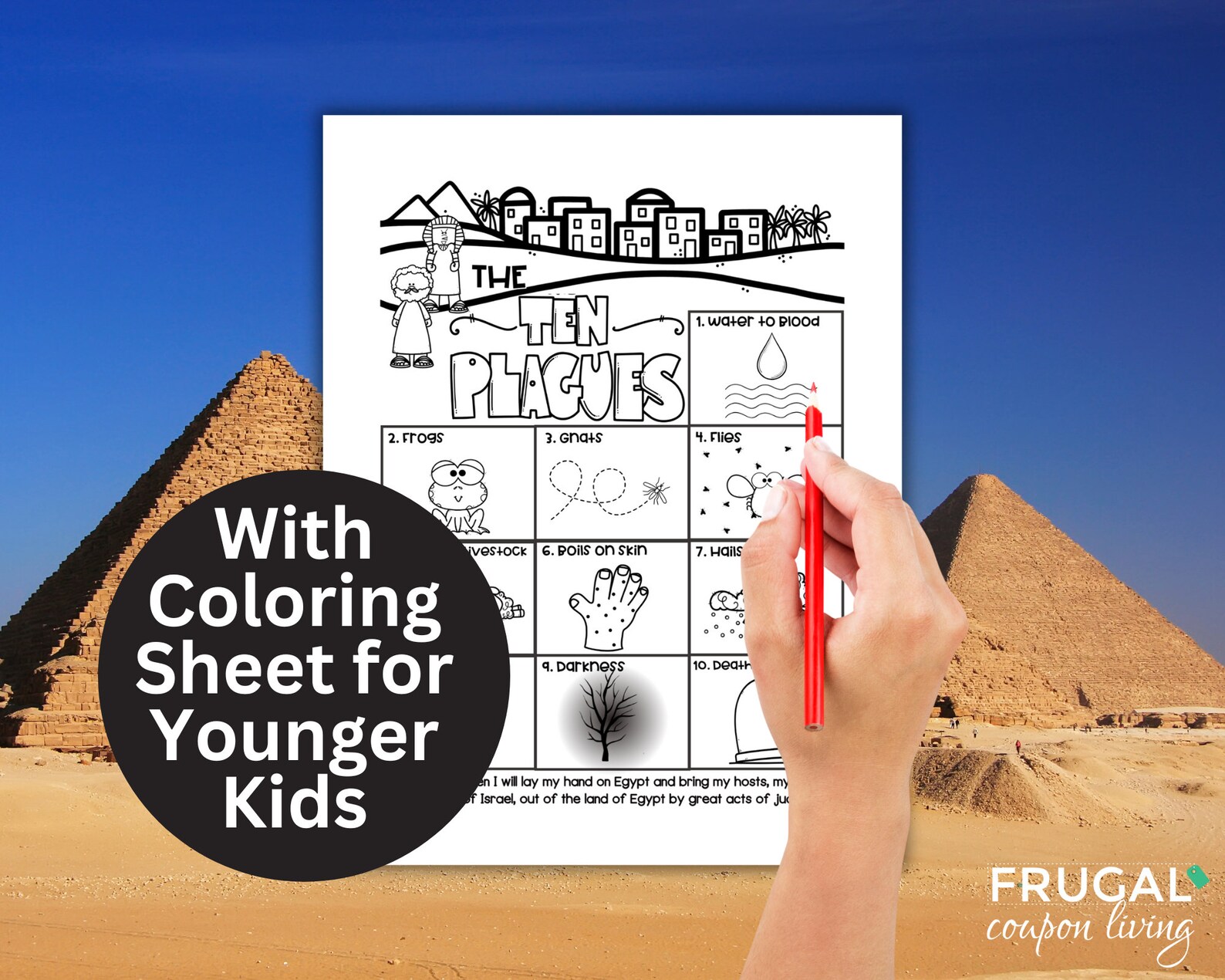 10 Plagues of Egypt Craft Wheel & Coloring Page Printable | Ten Plagues ...