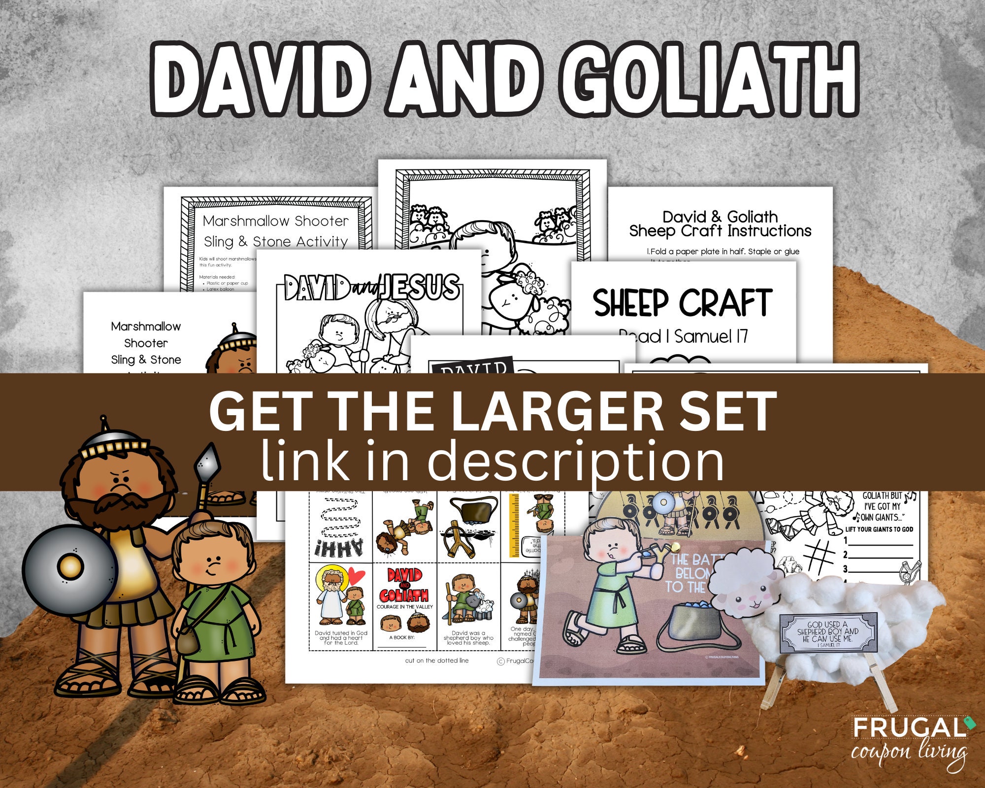 David and Goliath Coloring Wheel, Bible Craft for Kids, 1 Samuel 17 ...