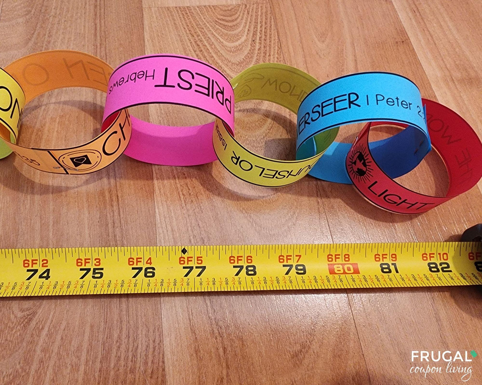 Names of Jesus Paper Chain Craft, 40 Names of Jesus Bible Verses ...