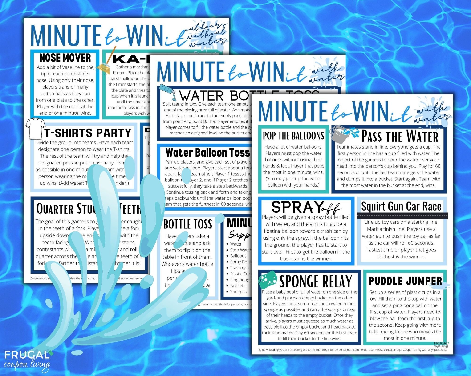 Outdoor Minute to Win It Water Games for Kids Wet N Wild - Etsy Hong Kong
