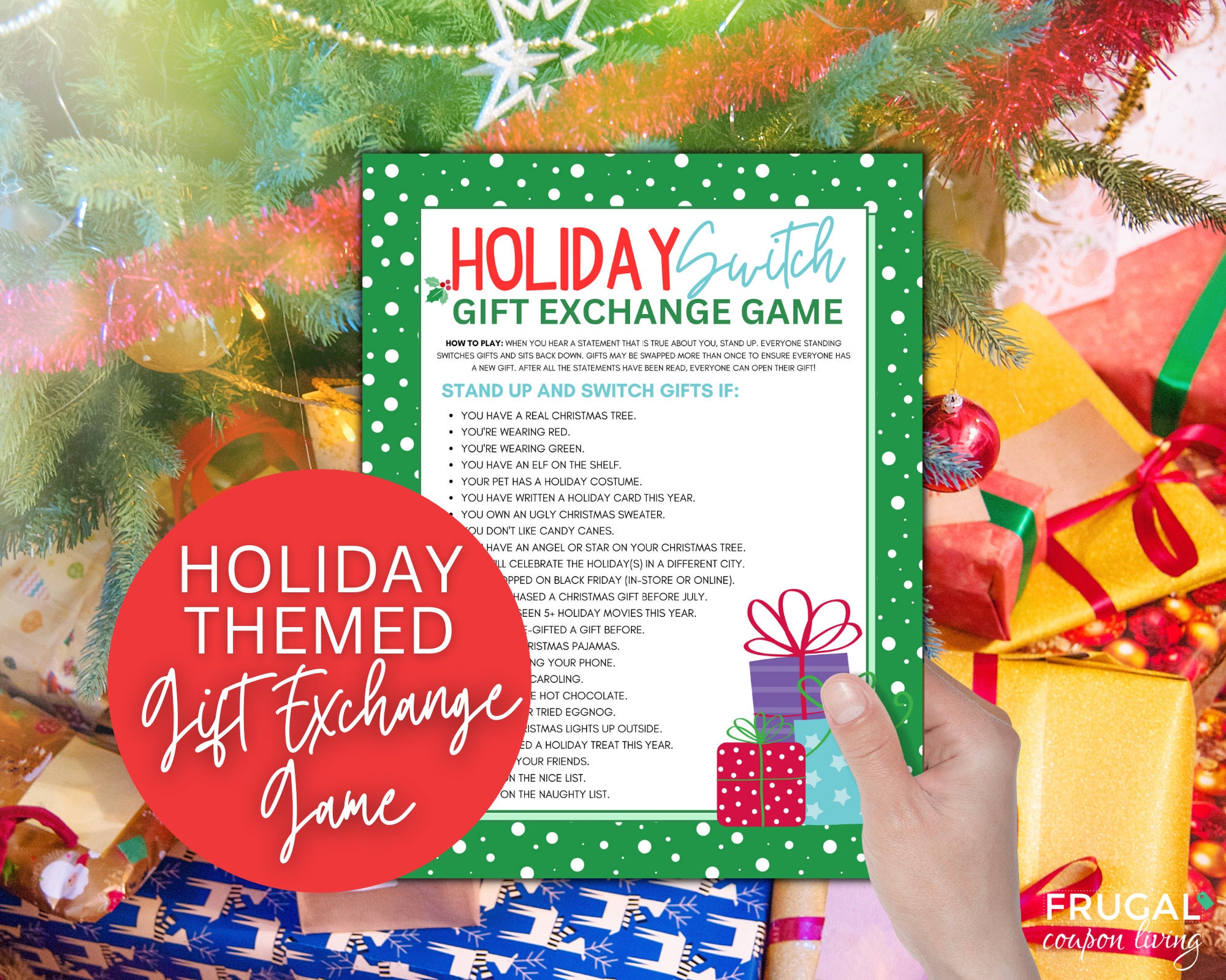 Santa Switch Holiday Gift Exchange Game Fun Holiday Game Printable
