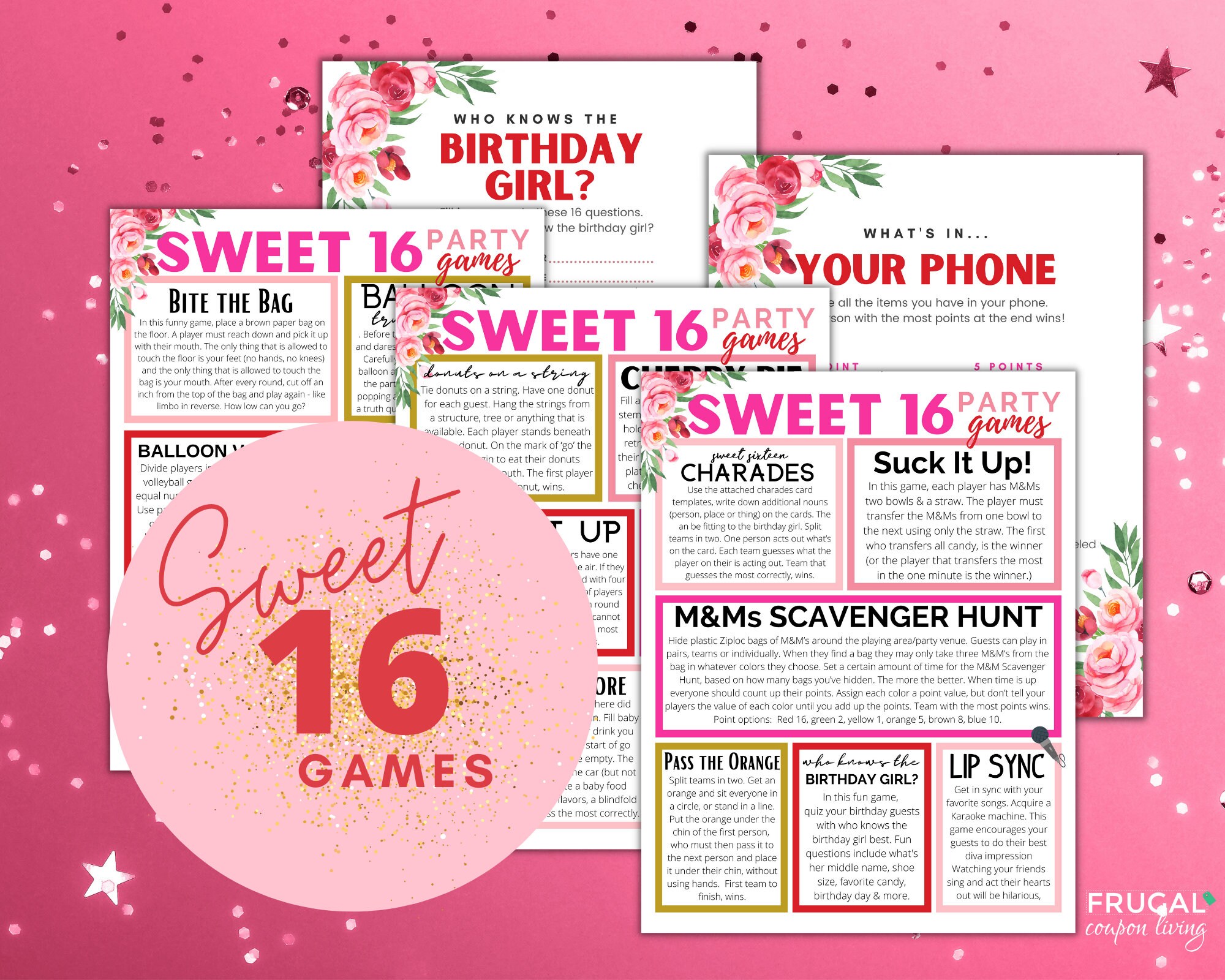 Sweet 16 Party Games Printable Fun 16th Birthday Games for - Etsy - What Channel Is The Sweet 16 Games On