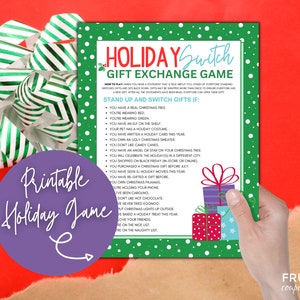 Santa Switch Holiday Gift Exchange Game Fun Holiday Game Printable ...