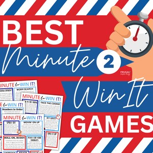 Minute to Win It Games Printable, One Minute Games Party Activity Kids ...