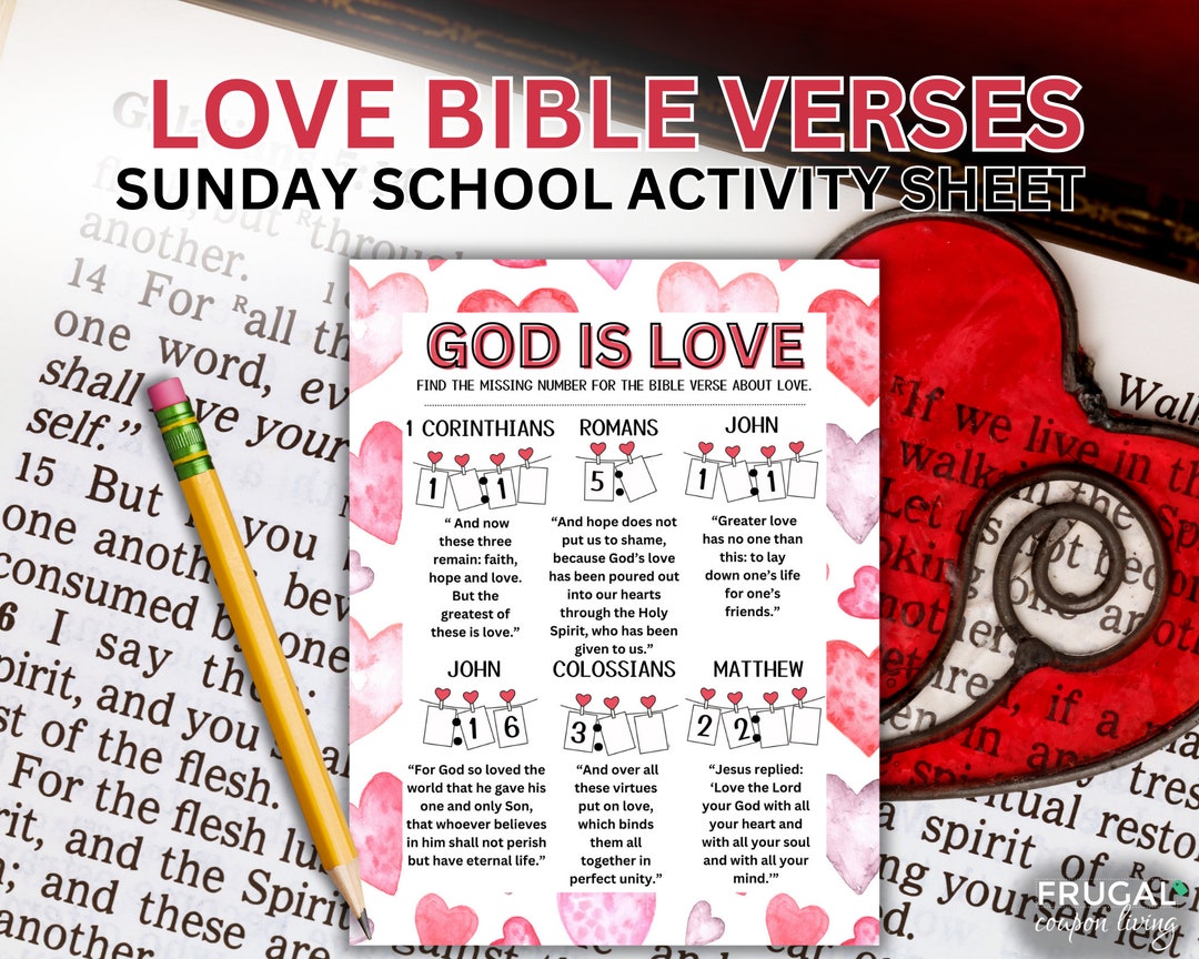 What Is Love According To The Bible Kjv Bible Verses About Love Printable for Kids Sunday School - Etsy