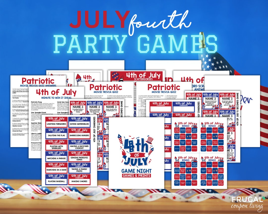 Fourth of July Printable Games 4th of July Games Bundle Kid Games Fourth of July Printable Games 4th of July Games Bundle Kid Games