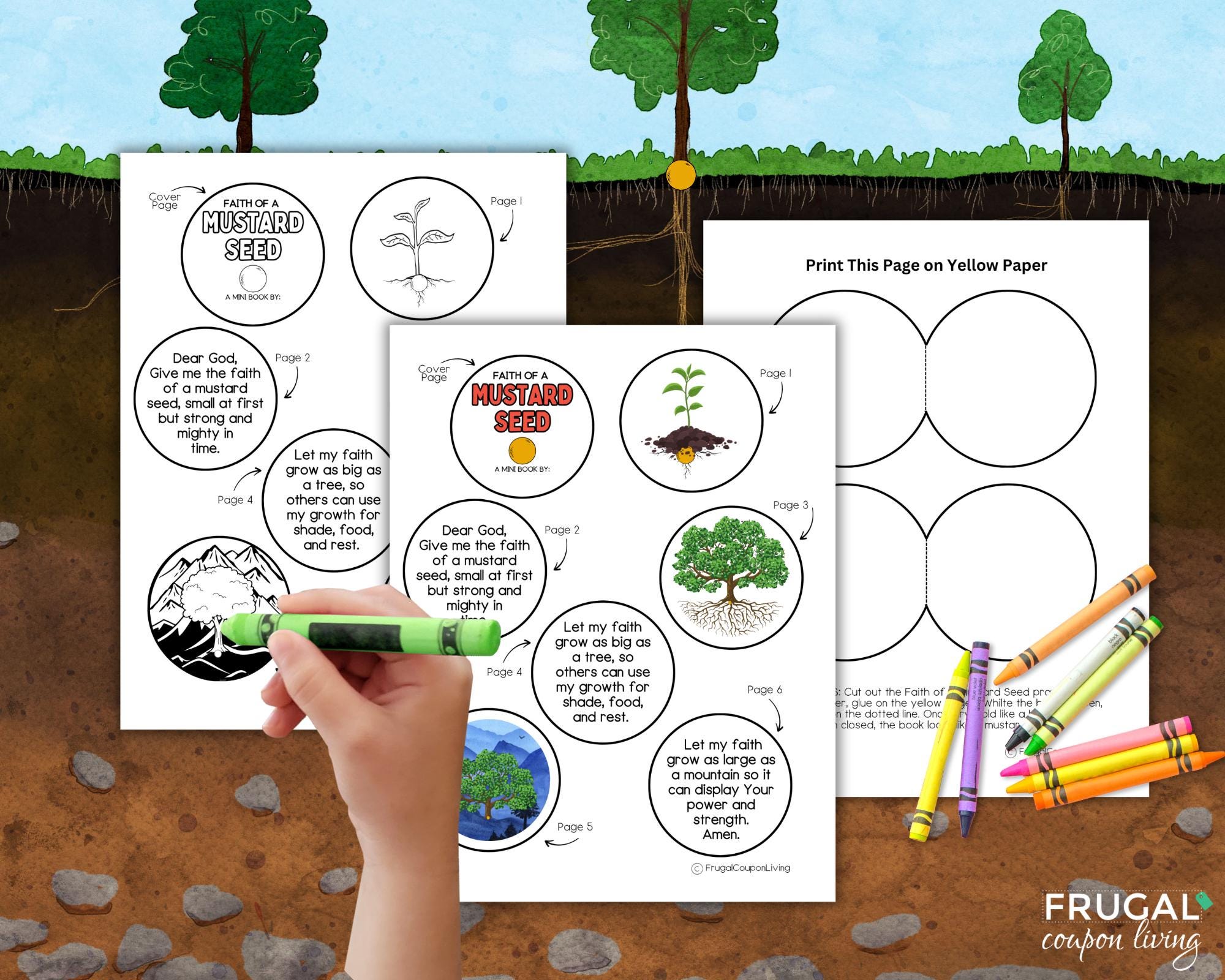 Faith of a Mustard Seed Craft for Kids, Mustard Seed Faith Flipbook ...