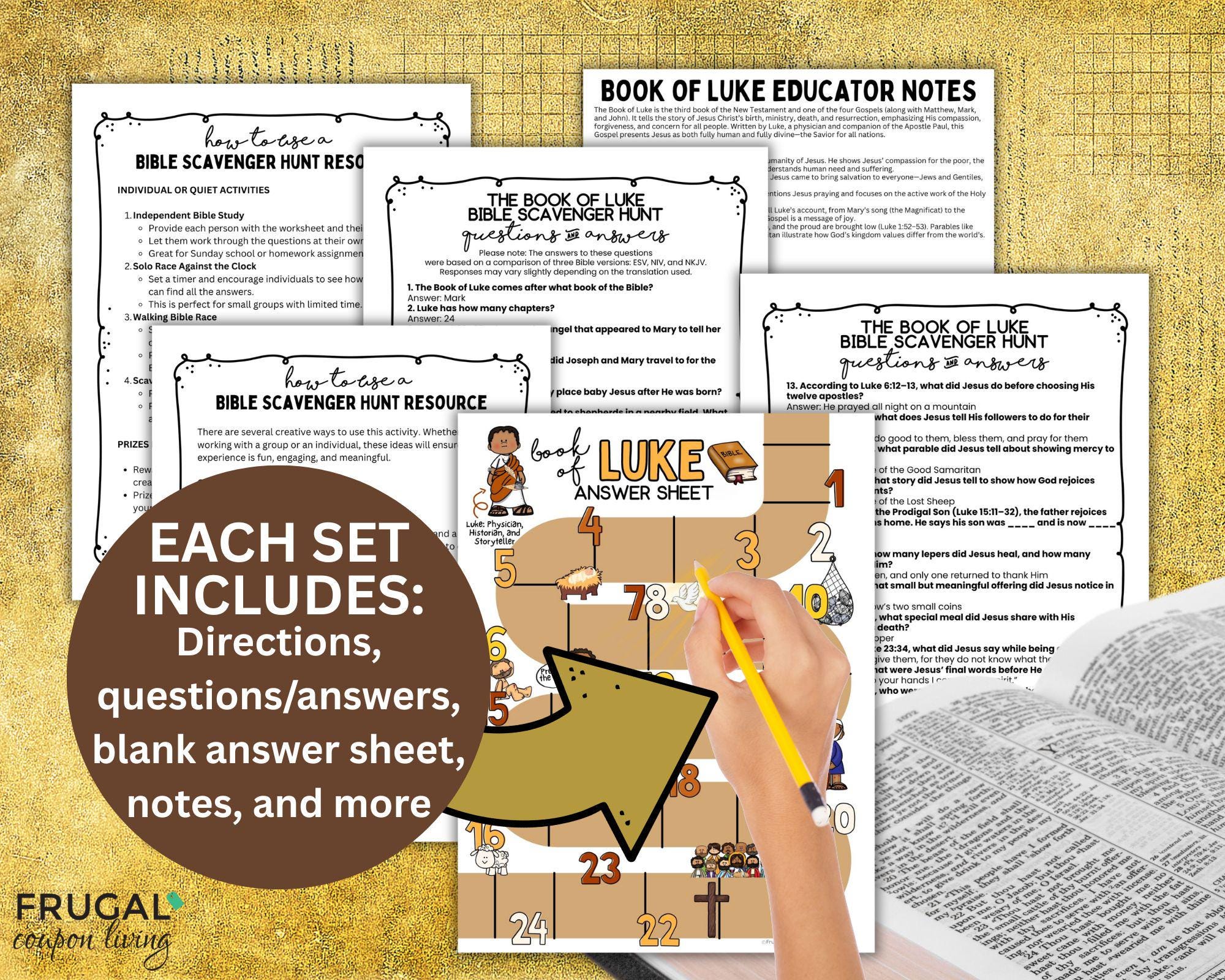 New Testament Bible Scavenger Hunt Bundle, Full Bible Study Set of 27 ...