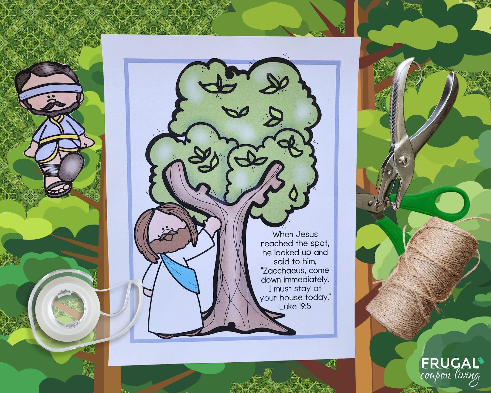 Jesus and Zacchaeus the Tax Collector Craft, Jesus Comes to Zacchaeus ...