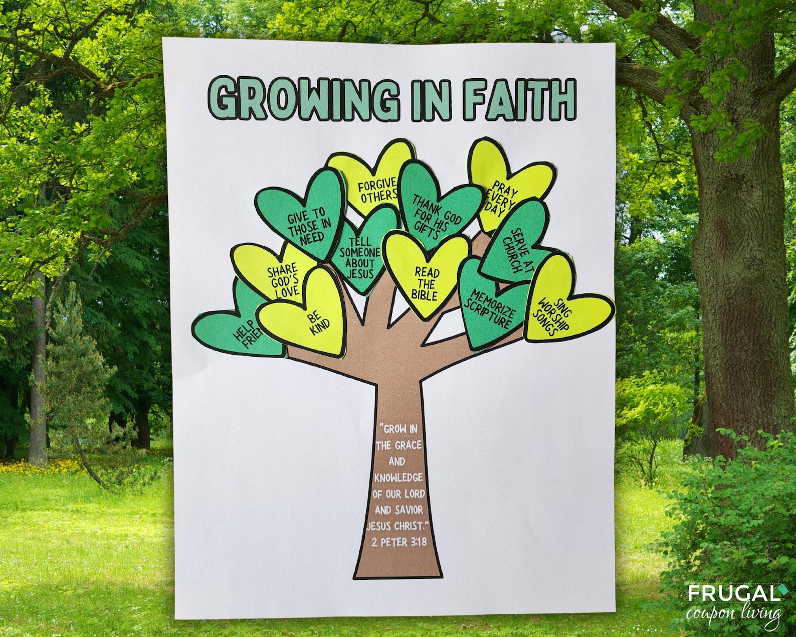 Multi Faith Tree How to Grow in Faith Craft for Kids, Sunday School Seed of Faith Craft ...
