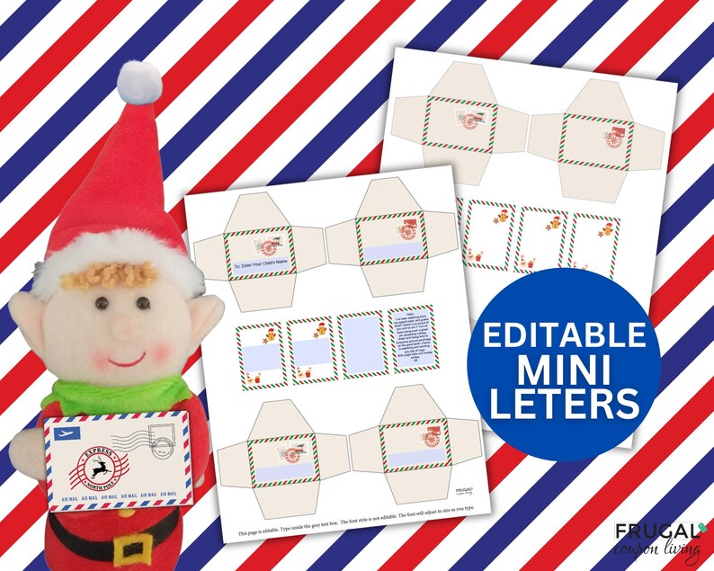 Mini Elf Letter and Mailbox, Elf Prop Printables, Miniature Elf Note ...