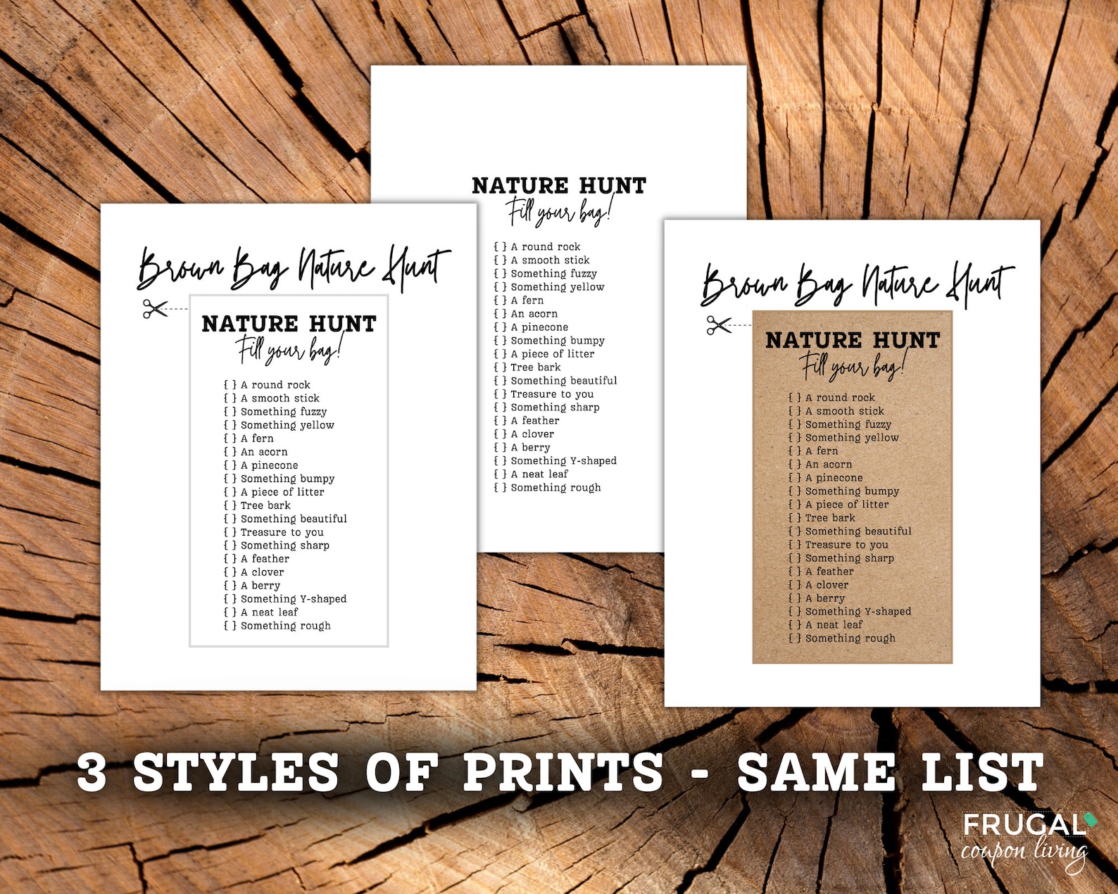 Nature Walk Scavenger Hunt Printable Brown Bag Edition - Etsy
