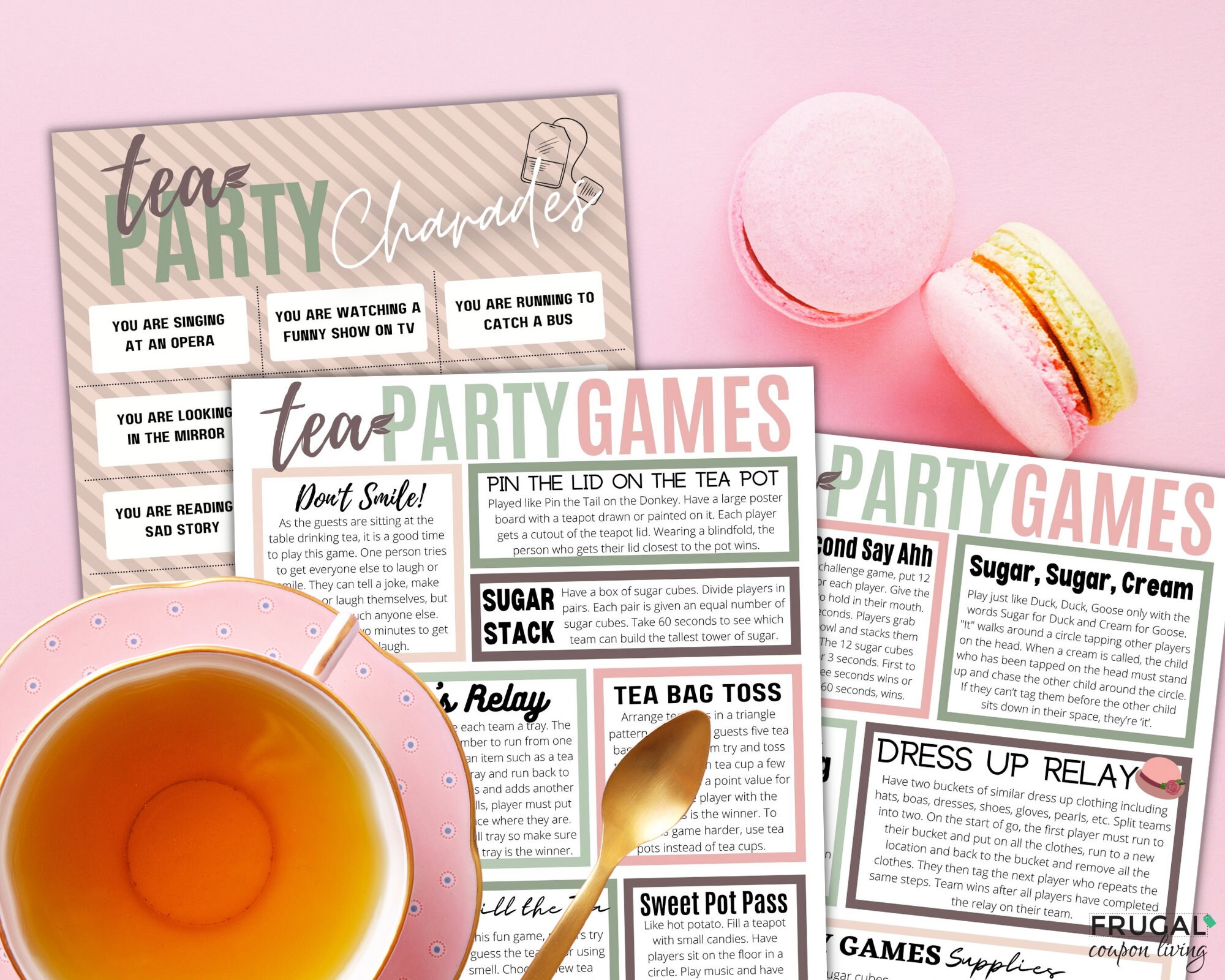 Tea Party Games Directions & Supply List Fancy Tea Inspired - Etsy