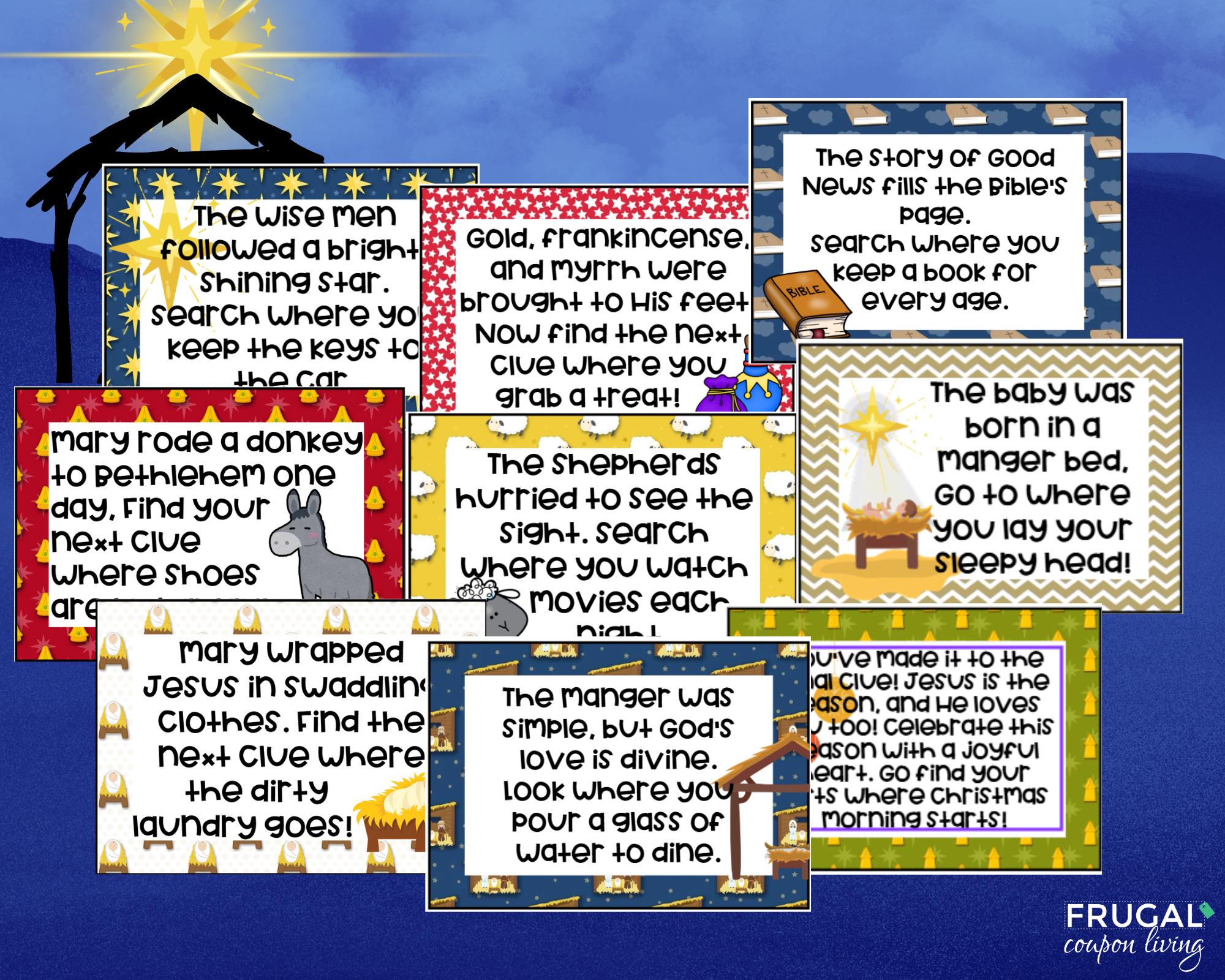 Jesus Miracle Riddles Jesus is the Reason Christmas Scavenger Hunt for Kids, 20 Rhyming Clue ...