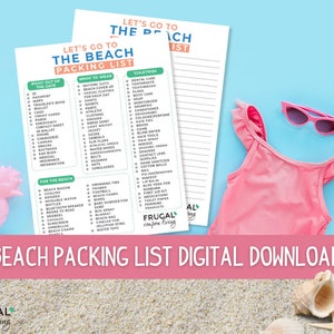 Strand Packliste zum Ausdrucken | Strand Urlaub Planer Checkliste PDF | Strand Urlaubs Planung | Ultimative Beach Checklist Digitaler Download