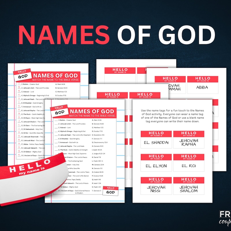 The Names of God List - Etsy