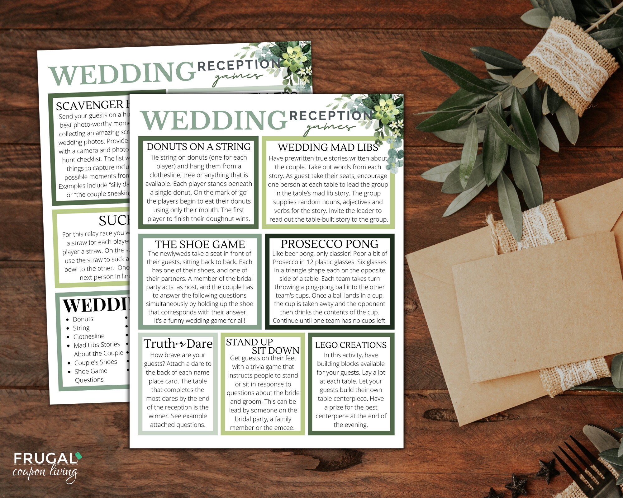 Wedding Reception Games Printable Set Wedding Games to Play - Etsy