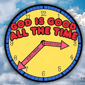 God is Good All the Time Craft for Kids, Book of Job Printable Clock Craft - with and without Job Reference, Sunday School Job Activity