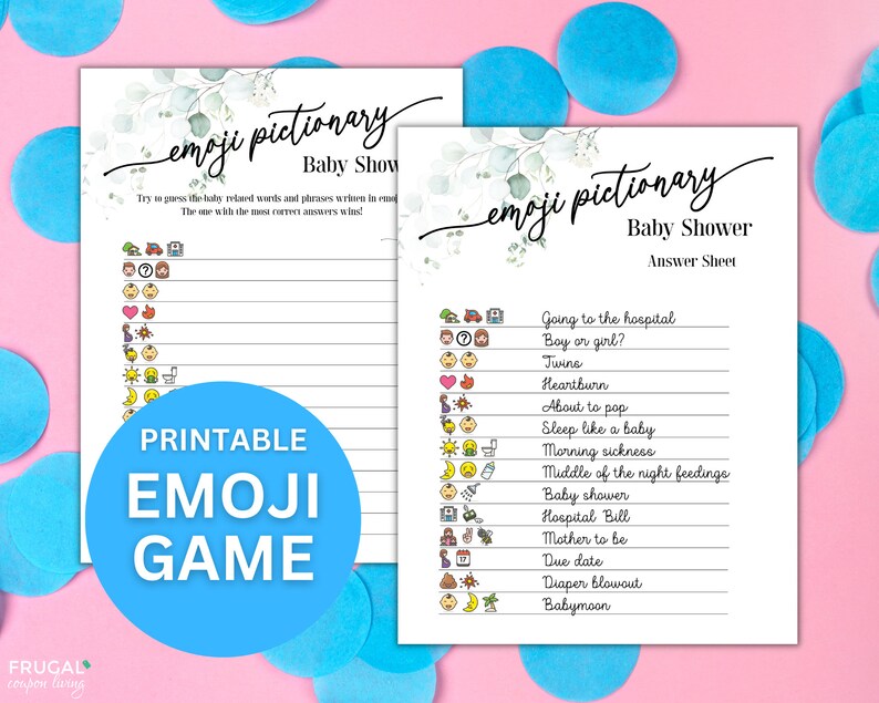 Baby Shower Games Printable Gender Reveal Games 17 Fun - Etsy