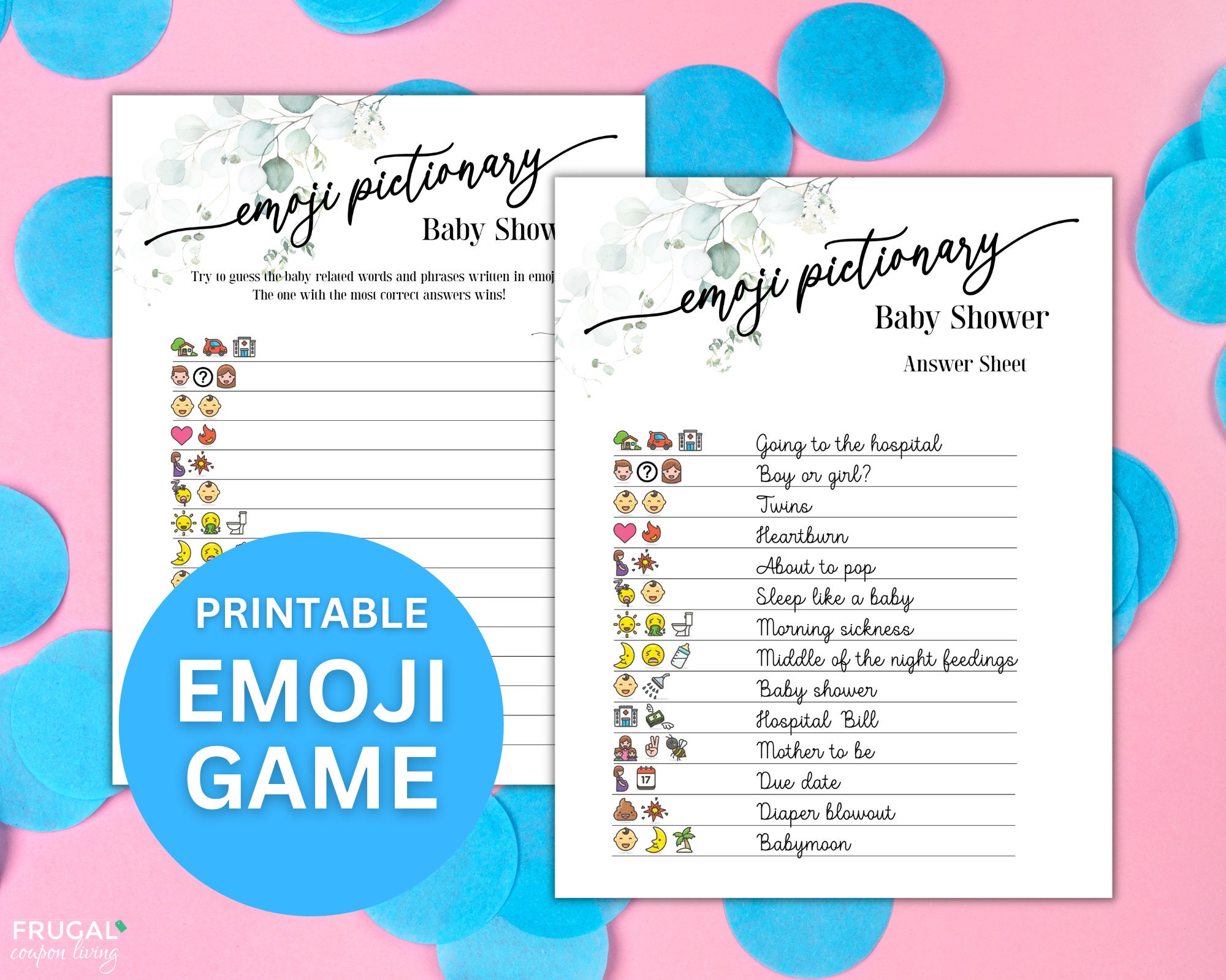 Baby Shower Games Printable Gender Reveal Games 17 Fun - Etsy
