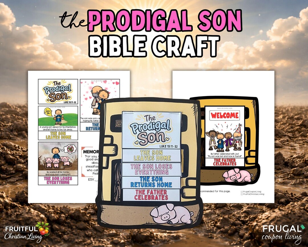 The Prodigal Son Craft, Jesus' Parable of the Prodigal Son Flipbook ...