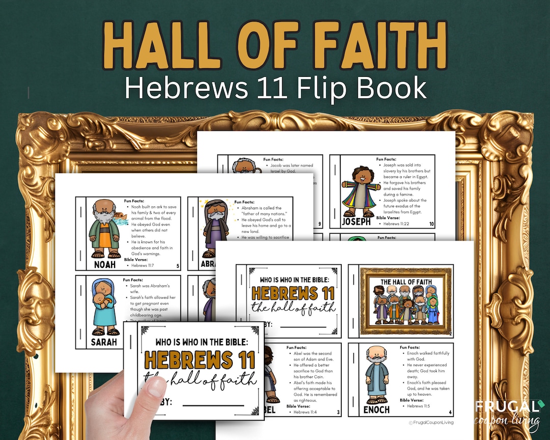 Hebrews 11 Hall of Faith Mini Flip Book Printable Heroes of Faith