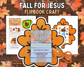 Fall for Jesus Bible Craft for Kids, Autumn Bible Activity, Fall Leaf Printable Christian Craft for Sunday School or Homeschool, Story Book
