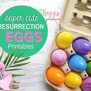 Resurrection Eggs Bible Verses Printable, 12 Days of Easter Countdown DIY Resurrection Eggs, Holy Week Activity Easter Story Cards for Kids