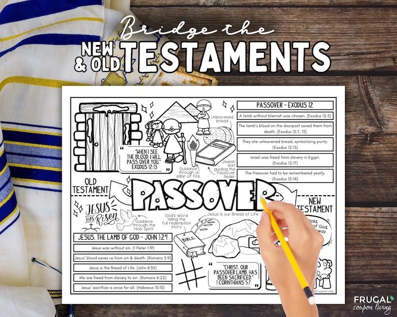 Christian Passover Activity Placemat, Connect the Old & New Testament ...