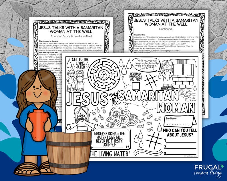 Woman at the Well Craft Set, Bible Story of Jesus & the Samaria Woman ...