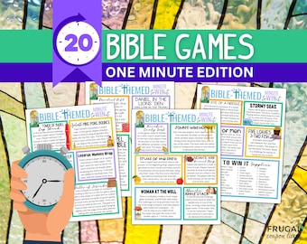 Youth Group Games for Kids | 20 Minute to Win it Bible Games for Youth, Bible Study + Sunday School Games | Indoor Youth Ministry Games PDF