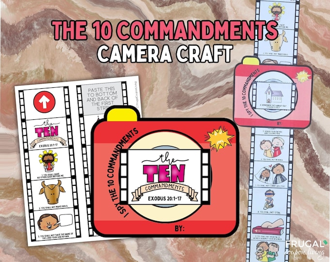 The Ten Commandments Folding Surprise Craft, Moses Story for Kids ...