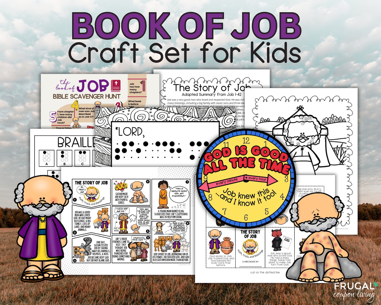 Job Crafting Exercise .pdf The Book of Job Craft Set Printable, Cute Bible Activities for Kids ...