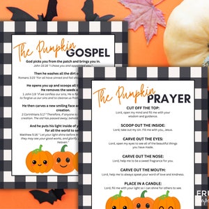 Pumpkin Prayer Printable &amp; Pumpkin Gospel Plan of Salvation, Kids ...