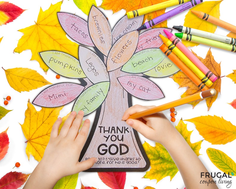Gratitude Tree Activity for Kids | I Am Thankful for... Thankful Tree Craft for Thanksgiving | Thanksgiving Sunday School Prints Printable image 2