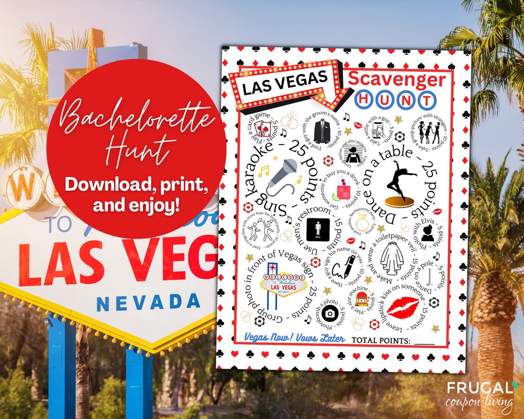Las Vegas Bachelorette Scavenger Hunt Girls Trip Vegas Scavenger Hunt Bachelorette Activities in ...