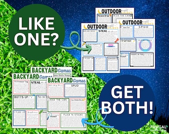 Outdoor Games Set | 29 Day and Night Outdoor Games to Play | Outdoor Party Game Ideas | Backyard Games for Kids, Teens, Adults, Youth Group