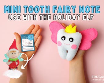 Tooth Fairy Letter Christmas Elf Prop USE ALL YEAR, Personalized Elf Tooth Fairy Receipt Template, 4 Styles + Editable Mini Year-Round Note